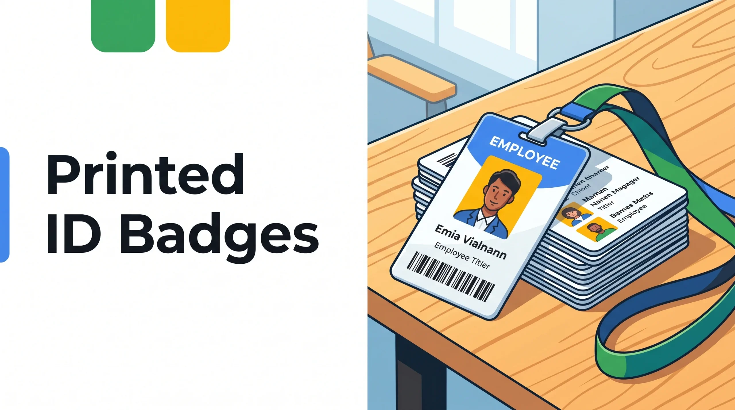 Gafetes de Identificación de Empleado de PVC Impresos
